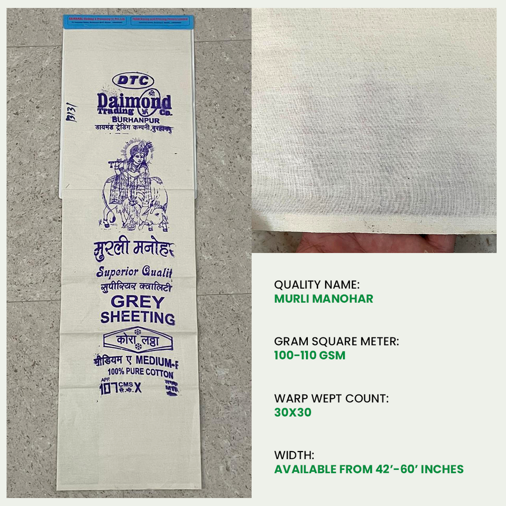 57-inch and 80-inch plain weave fabric and cotton fabric rolls. Product range includes fusible interlining fabric, cheesecloth, and checked matress fabric. High-durability powerloom fabric and cotton polyster blend fabric manufactured for industrial applications.
